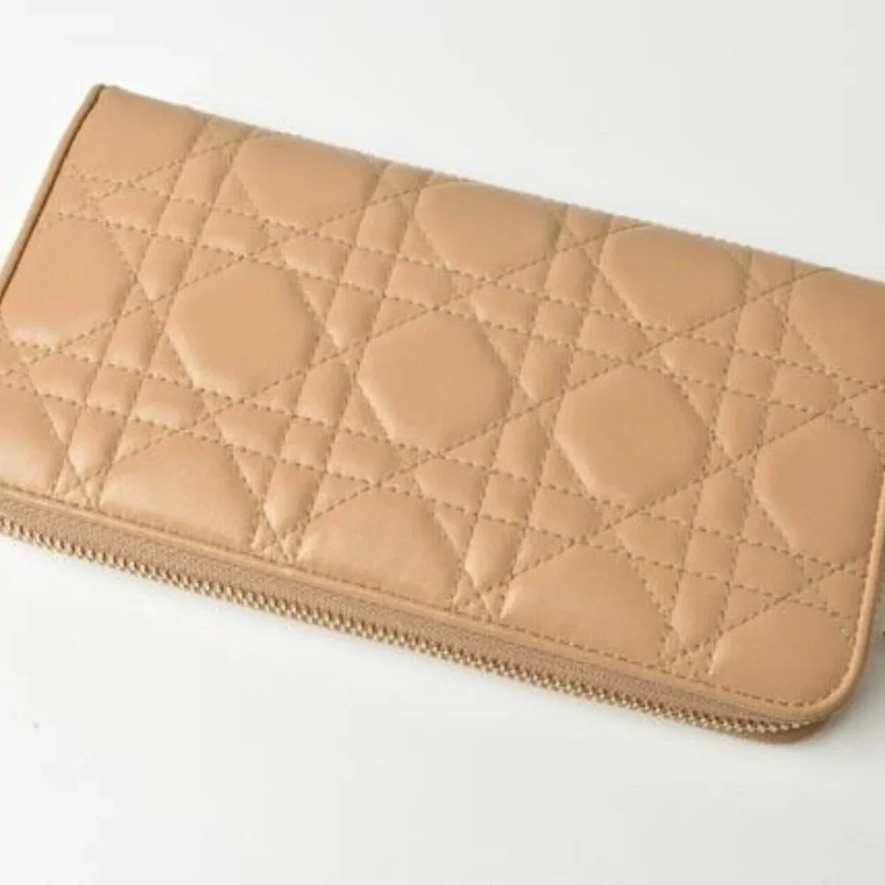 Christian Dior Wallet Long Wallet Iss Imo Beige